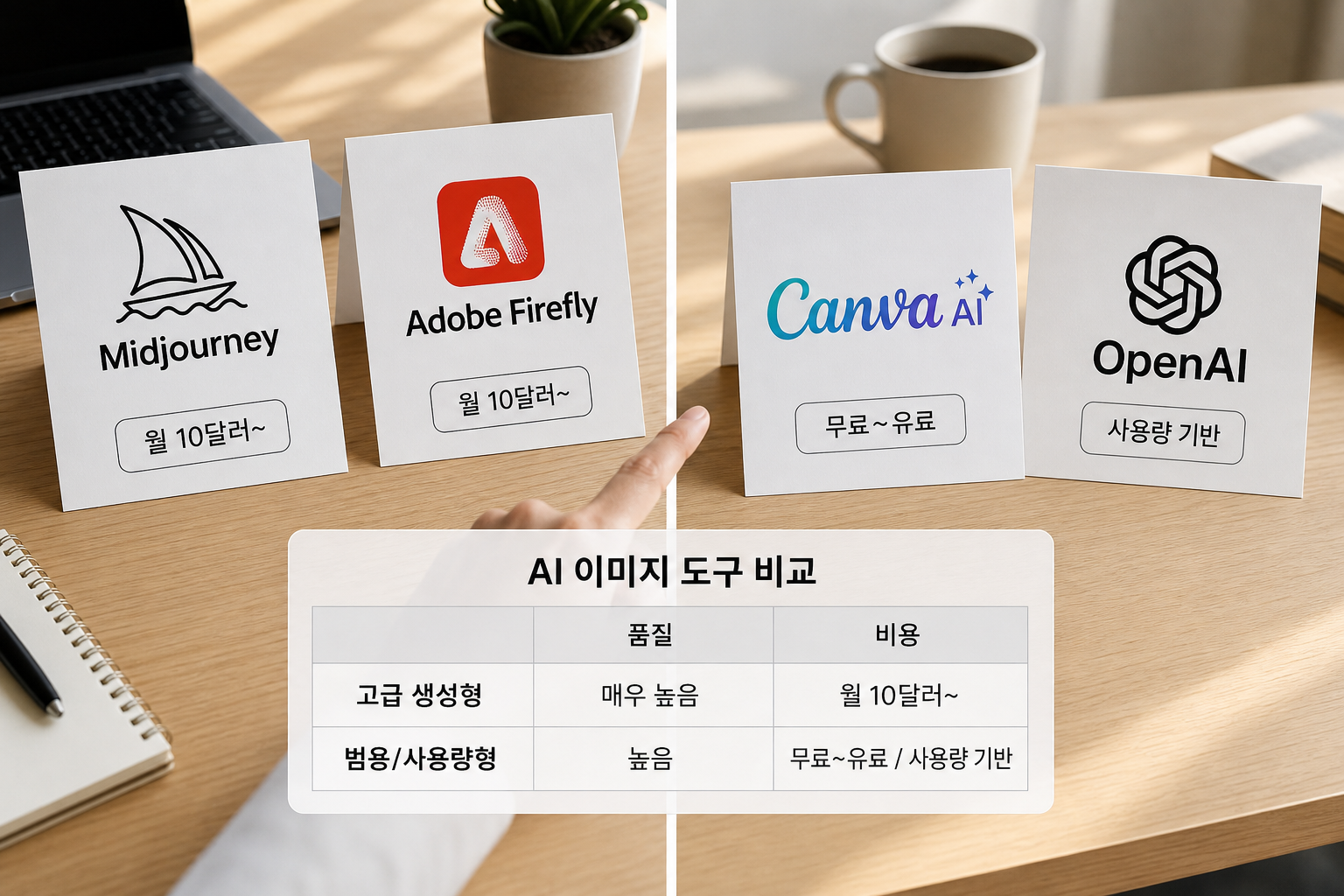 AI 디자인 툴 비교와 선택 기준 완벽 정리 — AI 디자인 툴 비교