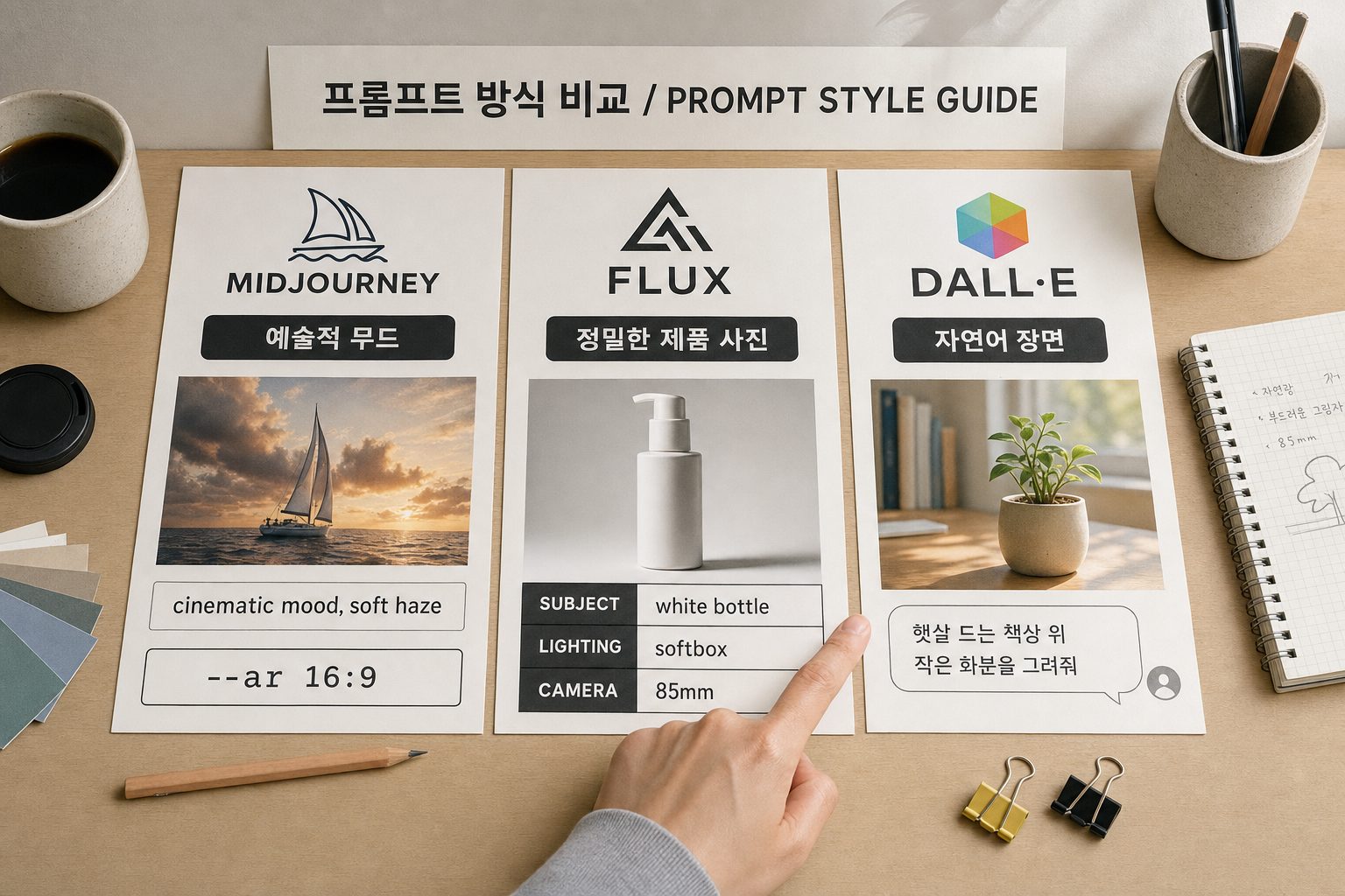AI 이미지 생성 도구별 프롬프트 템플릿 10선